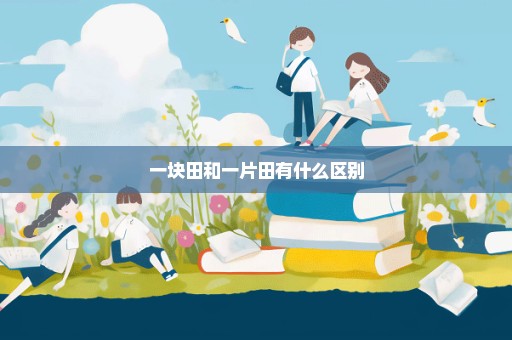 一块田和一片田有什么区别