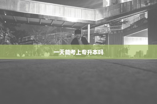 一天能考上专升本吗