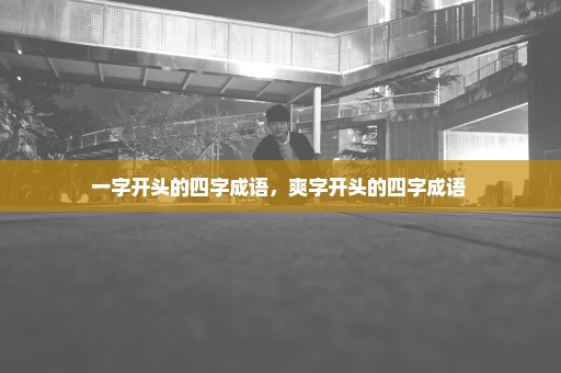 一字开头的四字成语，爽字开头的四字成语 