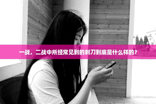 一战，二战中所经常见到的刺刀到底是什么样的？