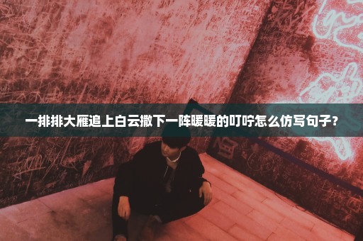 一排排大雁追上白云撒下一阵暖暖的叮咛怎么仿写句子？