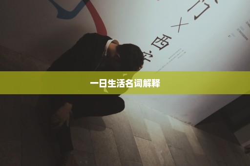 一日生活名词解释