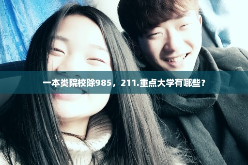 一本类院校除985，211.重点大学有哪些？