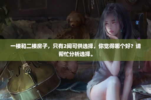 一楼和二楼房子，只有2间可供选择，你觉得哪个好？请帮忙分析选择。