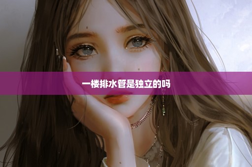 一楼排水管是独立的吗