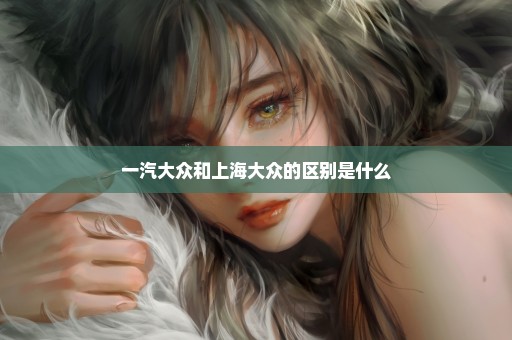 一汽大众和上海大众的区别是什么