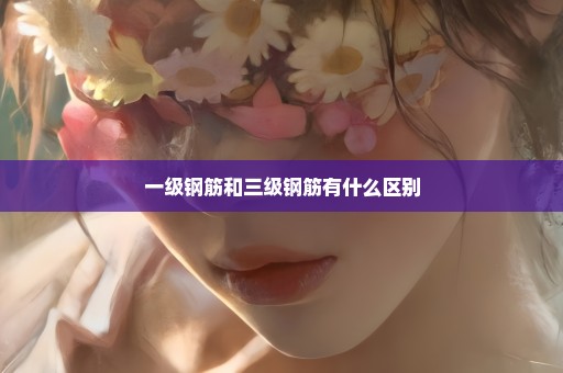 一级钢筋和三级钢筋有什么区别