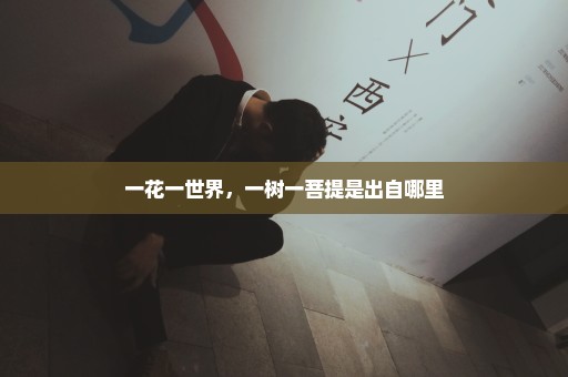 一花一世界，一树一菩提是出自哪里
