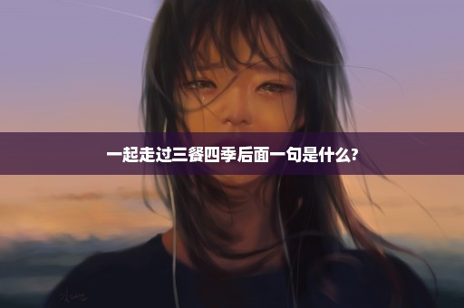 一起走过三餐四季后面一句是什么?