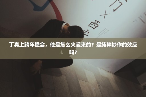 丁真上跨年晚会，他是怎么火起来的？是纯粹炒作的效应吗？