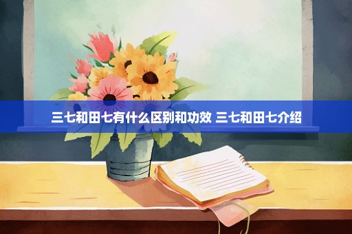 三七和田七有什么区别和功效 三七和田七介绍