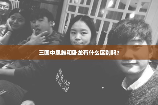 三国中凤雏和卧龙有什么区别吗？