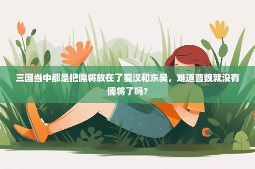 三国当中都是把儒将放在了蜀汉和东吴，难道曹魏就没有儒将了吗？