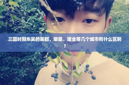 三国时期东吴的吴郡、柴桑、建业等几个城市有什么区别？
