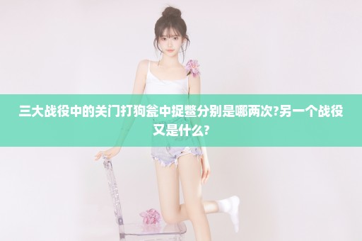 三大战役中的关门打狗瓮中捉鳖分别是哪两次?另一个战役又是什么?
