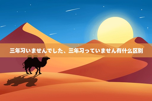 三年习いませんでした、三年习っていません有什么区别