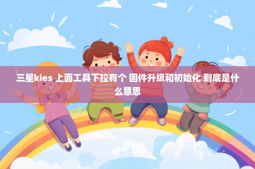 三星kies 上面工具下拉有个 固件升级和初始化 到底是什么意思