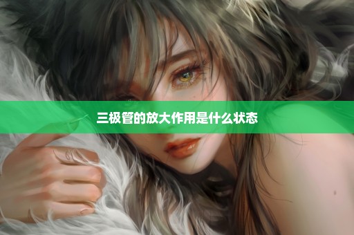 三极管的放大作用是什么状态