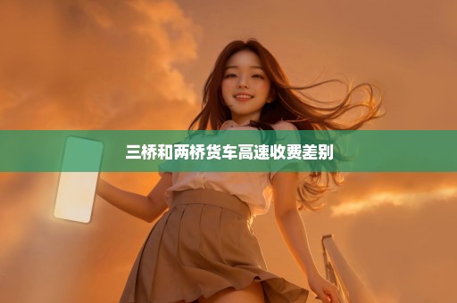 三桥和两桥货车高速收费差别