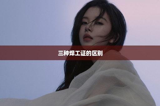三种焊工证的区别