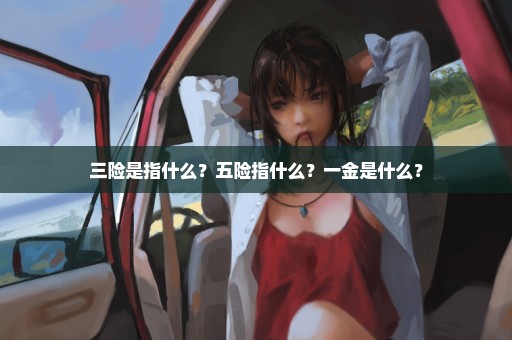 三险是指什么？五险指什么？一金是什么？