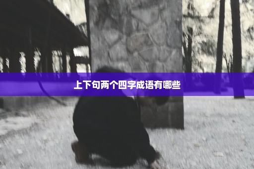 上下句两个四字成语有哪些