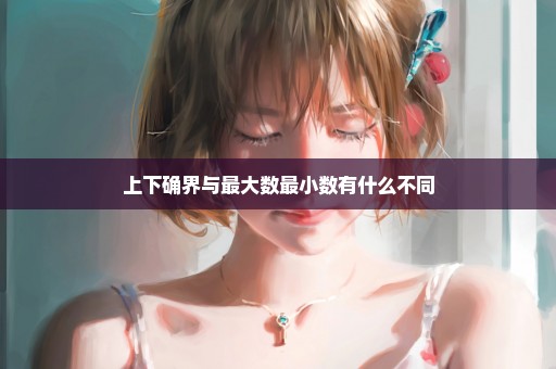 上下确界与最大数最小数有什么不同