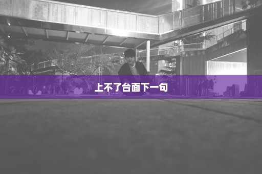上不了台面下一句