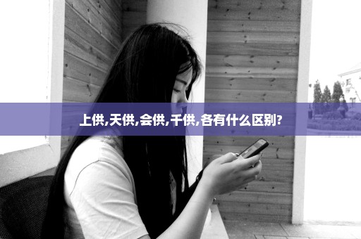 上供,天供,会供,千供,各有什么区别?