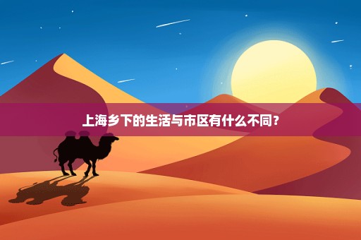 上海乡下的生活与市区有什么不同？