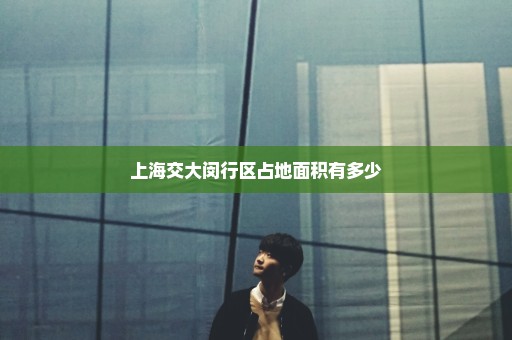 上海交大闵行区占地面积有多少