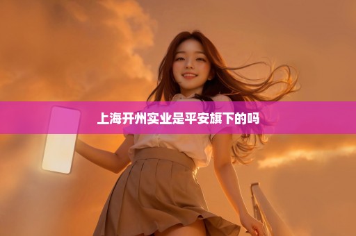 上海开州实业是平安旗下的吗