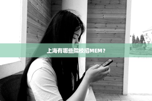 上海有哪些院校招MEM？