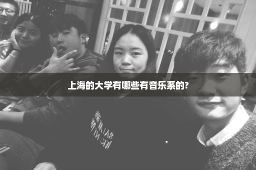 上海的大学有哪些有音乐系的?
