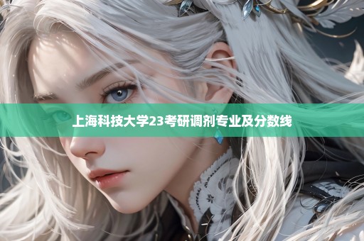 上海科技大学23考研调剂专业及分数线