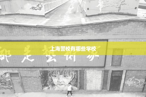 上海警校有哪些学校