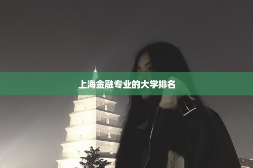 上海金融专业的大学排名