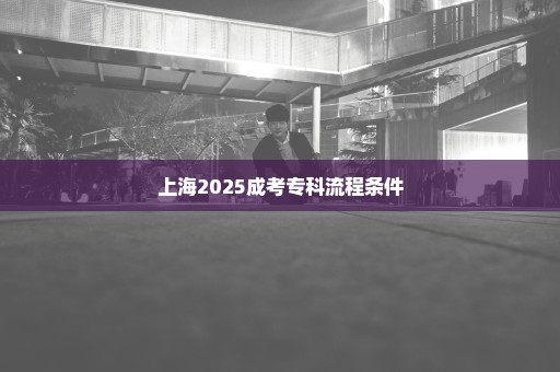 上海2025成考专科流程条件