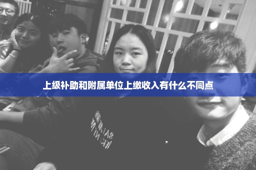 上级补助和附属单位上缴收入有什么不同点