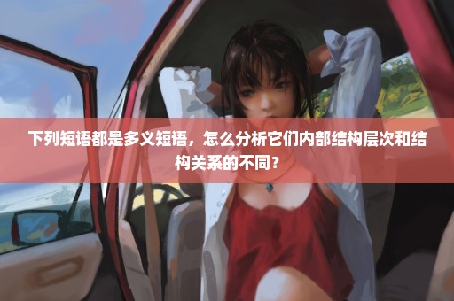 下列短语都是多义短语，怎么分析它们内部结构层次和结构关系的不同？