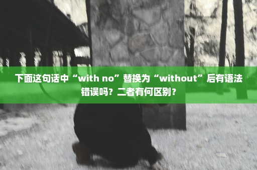 下面这句话中“with no”替换为“without”后有语法错误吗？二者有何区别？
