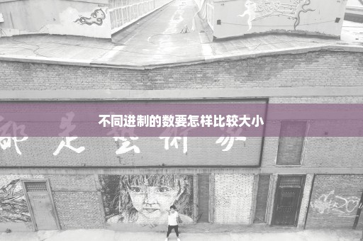 不同进制的数要怎样比较大小
