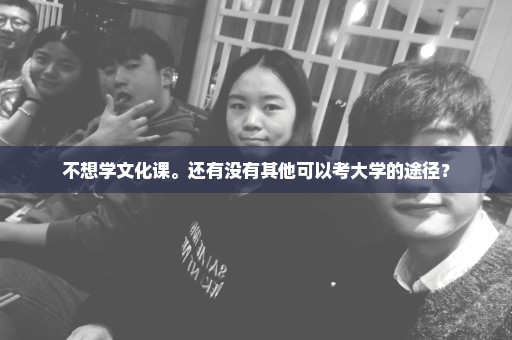 不想学文化课。还有没有其他可以考大学的途径？