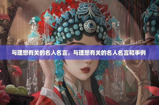 与理想有关的名人名言，与理想有关的名人名言和事例 