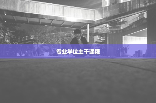 专业学位主干课程