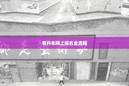 专升本网上报名全流程