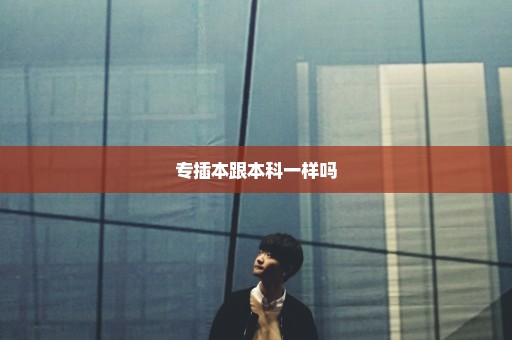 专插本跟本科一样吗