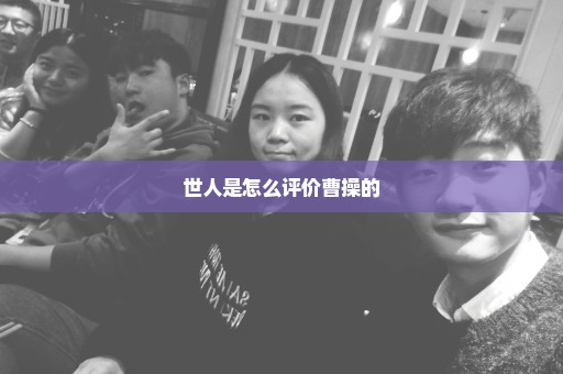 世人是怎么评价曹操的