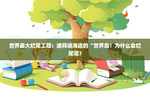 世界最大烂尾工程：迪拜填海造的“世界岛！为什么会烂尾呢？