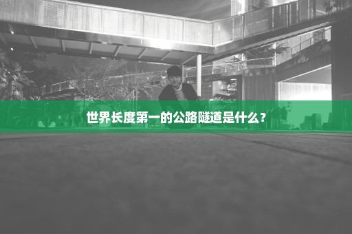 世界长度第一的公路隧道是什么？